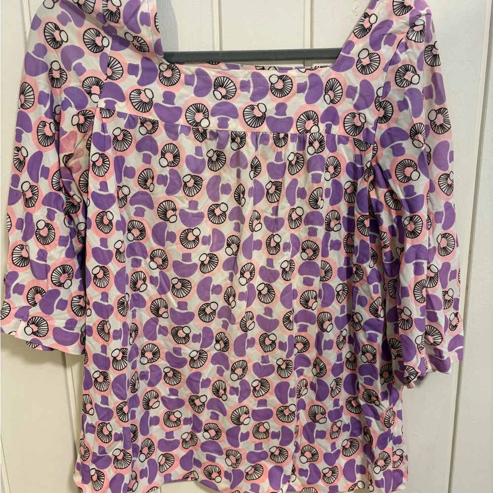 Vintage 70’s Women’s Mushroom Blouse